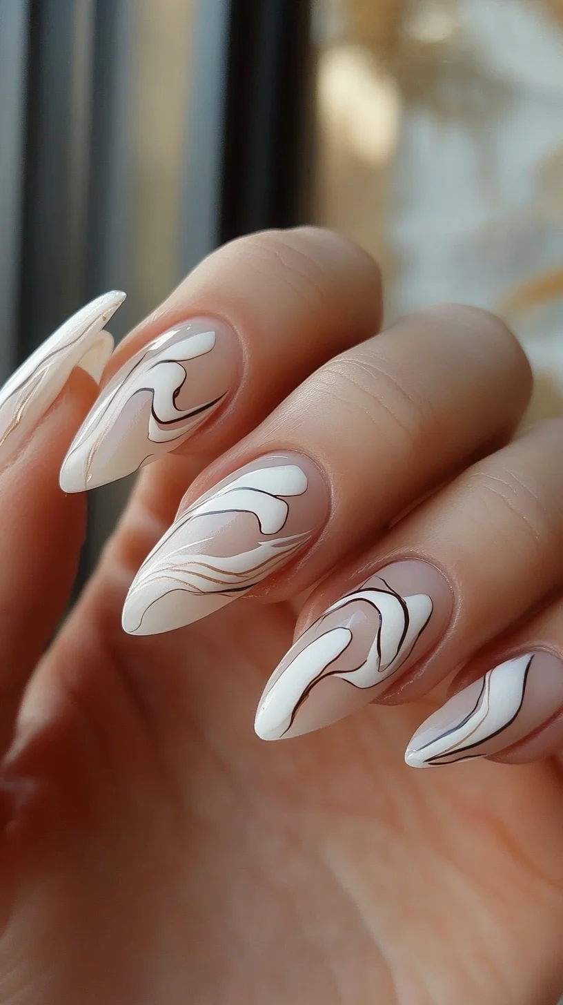 Artistic Marble Effect: Elevate Your Nail Game with Chic Elegance