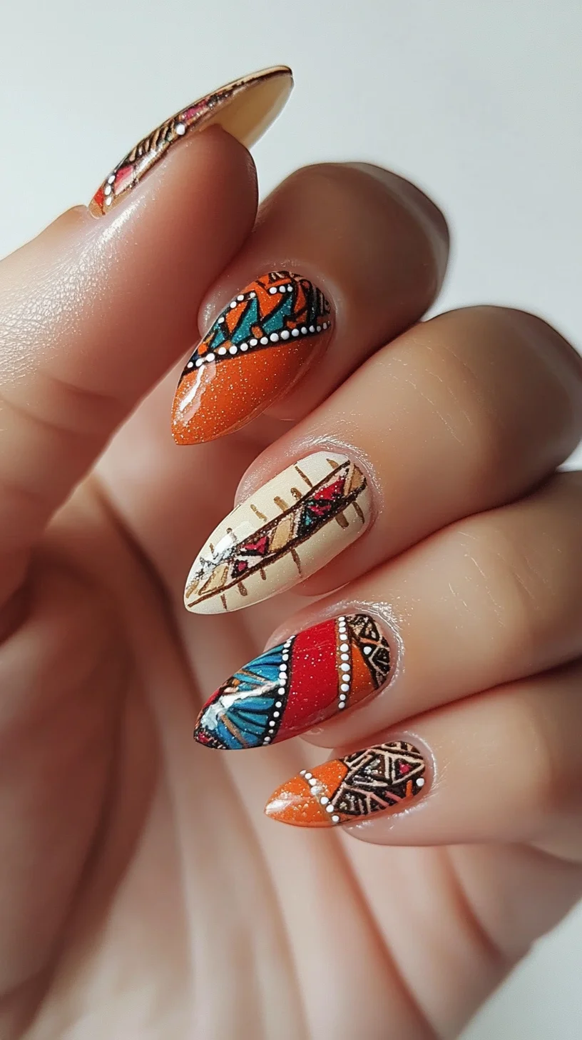 Bold and Artistic: Elevate Your Look with Intricate Tribal Nail Art