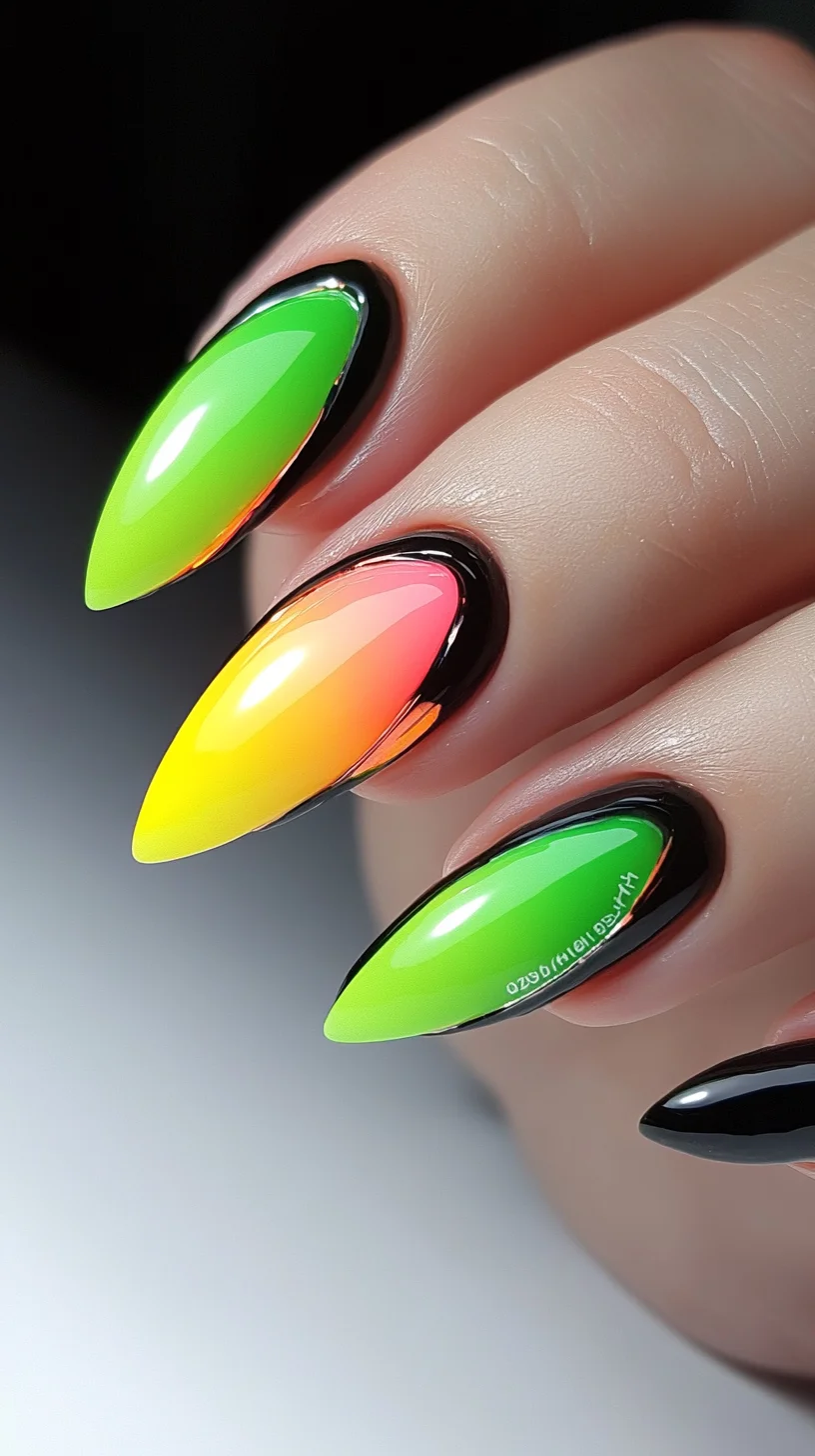 Bold Ombre Stiletto Nails: A Striking Trend for the Fearless