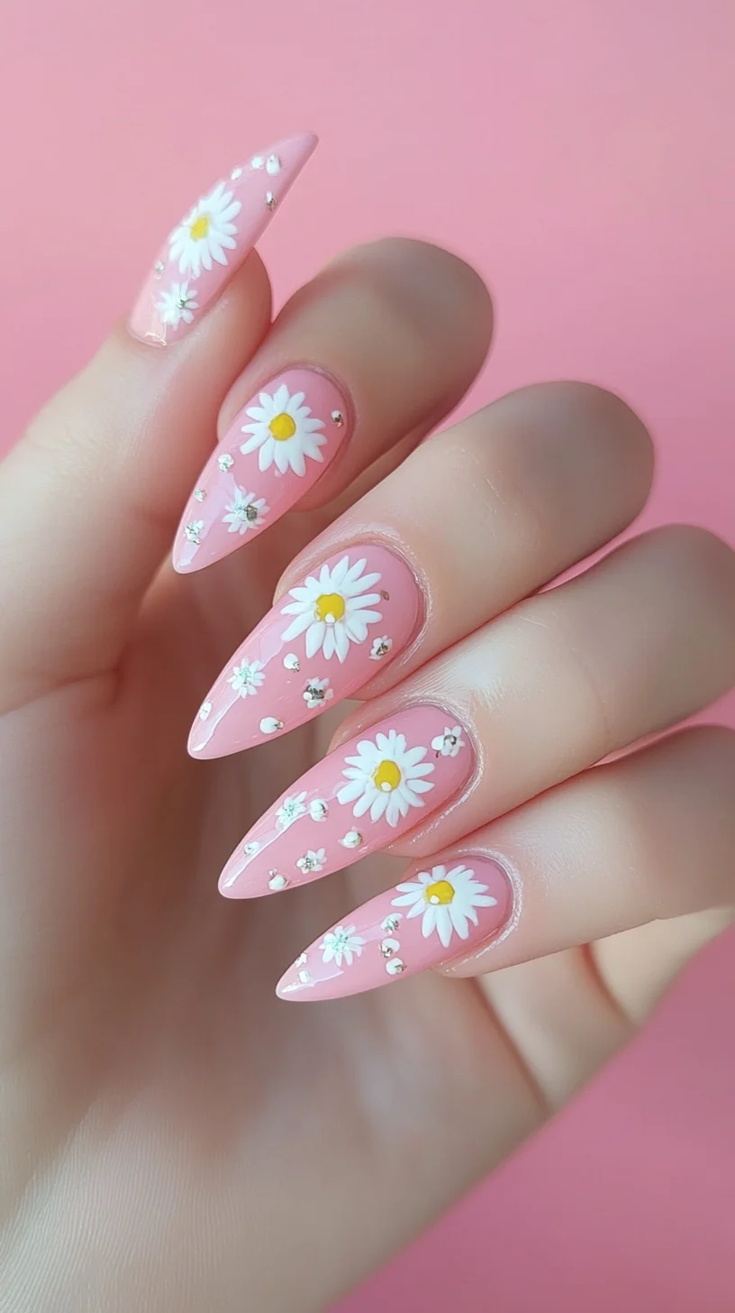 Charming Pink Daisy Tips: A Floral Touch for Effortless Elegance