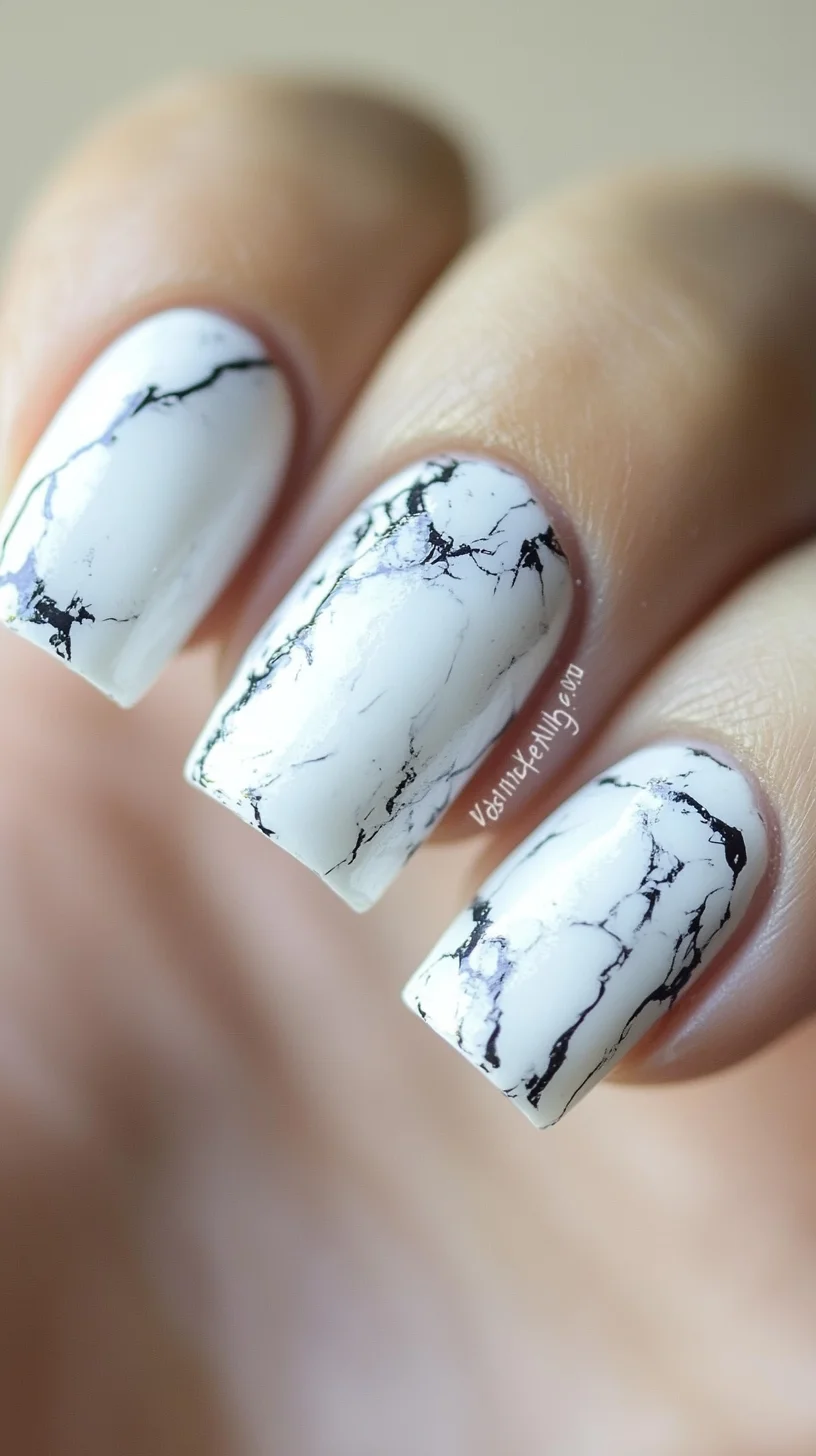 Chic Marble Effect Nails: Elevate Your Manicure Game with Stunning Elegance