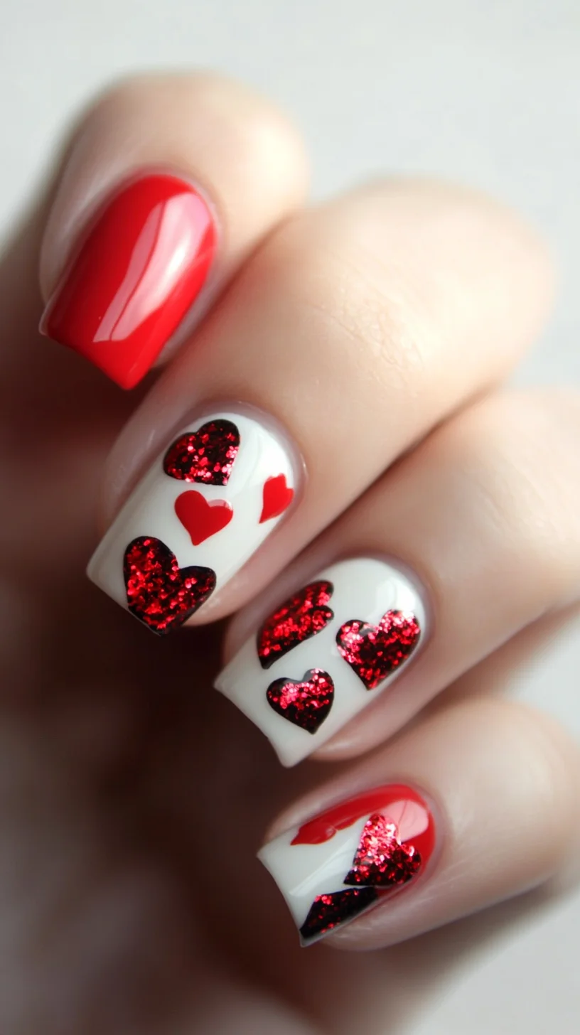 Dazzling Heart-Inspired Nail Art for a Fun and Romantic Look