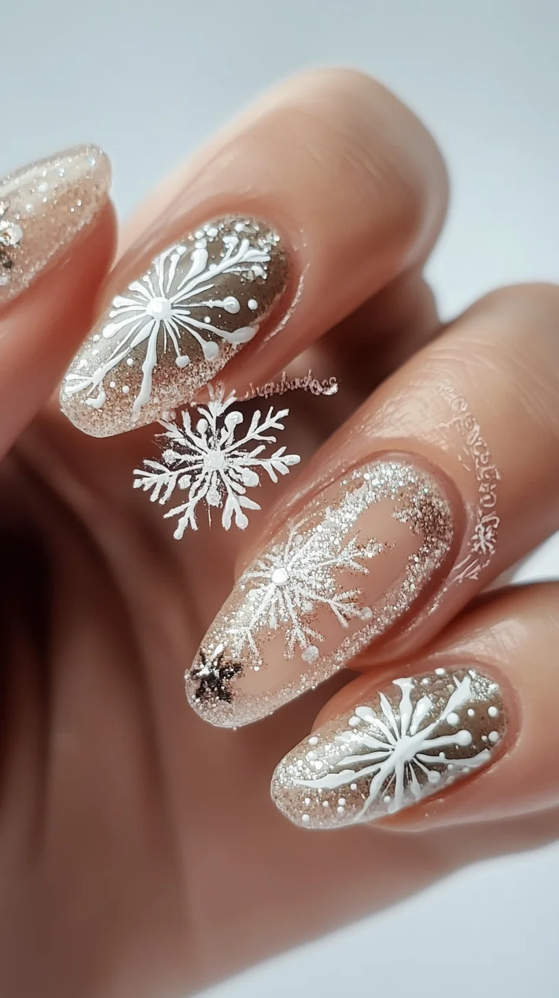 Effortlessly Chic Frosted Nail Art for a Winter Wonderland Vibe