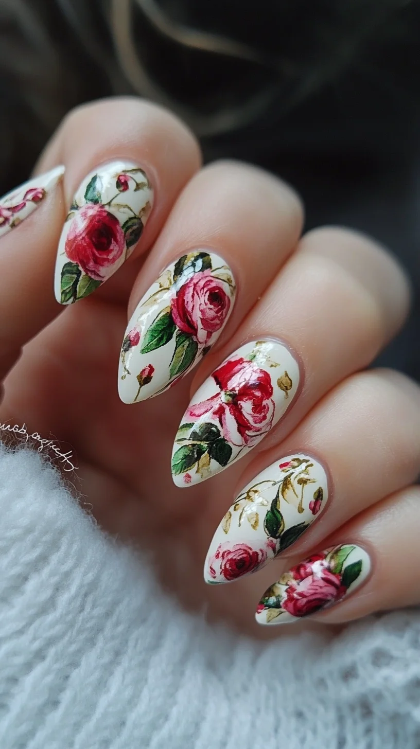 Elegant Floral Nail Art: A Charming Statement for Any Occasion