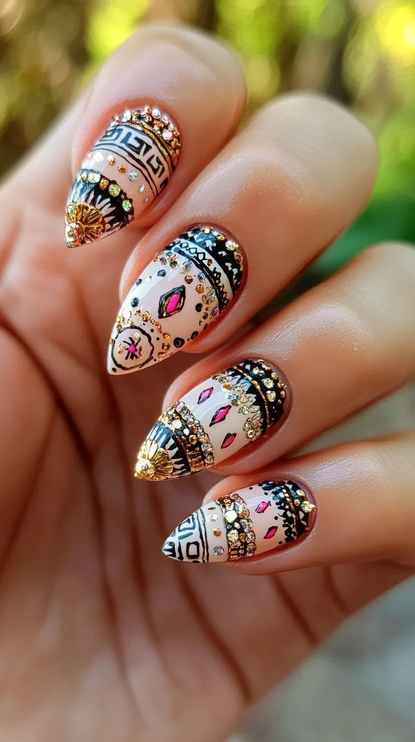 Elevate Your Glam Game with Stunning Jewel-Studded Nail Art