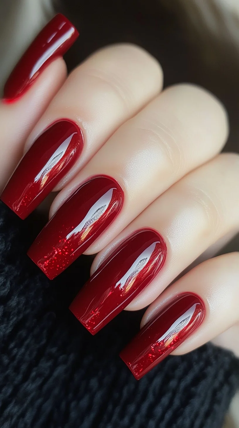 Elevate Your Look with Dazzling Ombre Red Nails