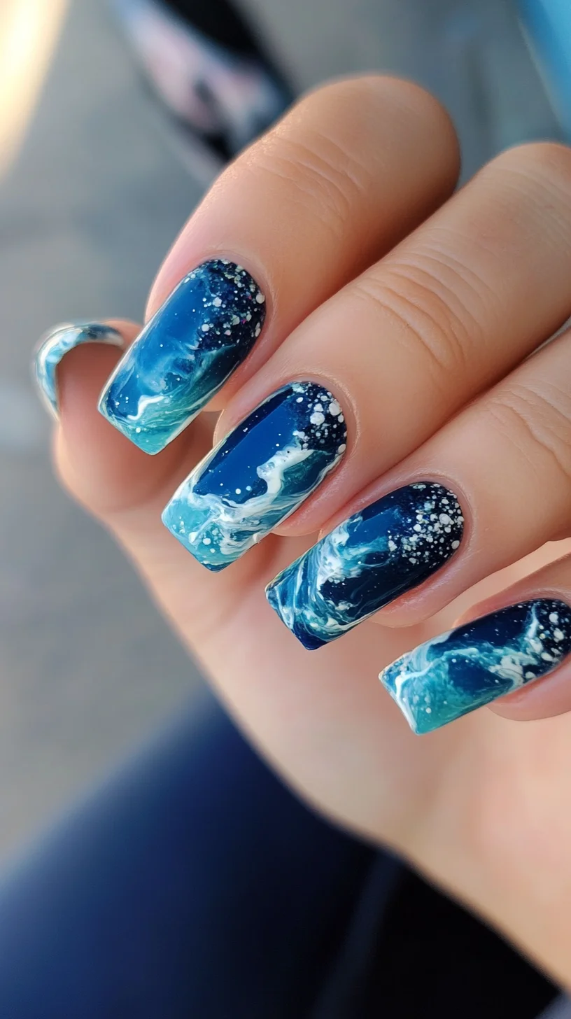 Elevate Your Look with Mesmerizing Ocean-Inspired Nails