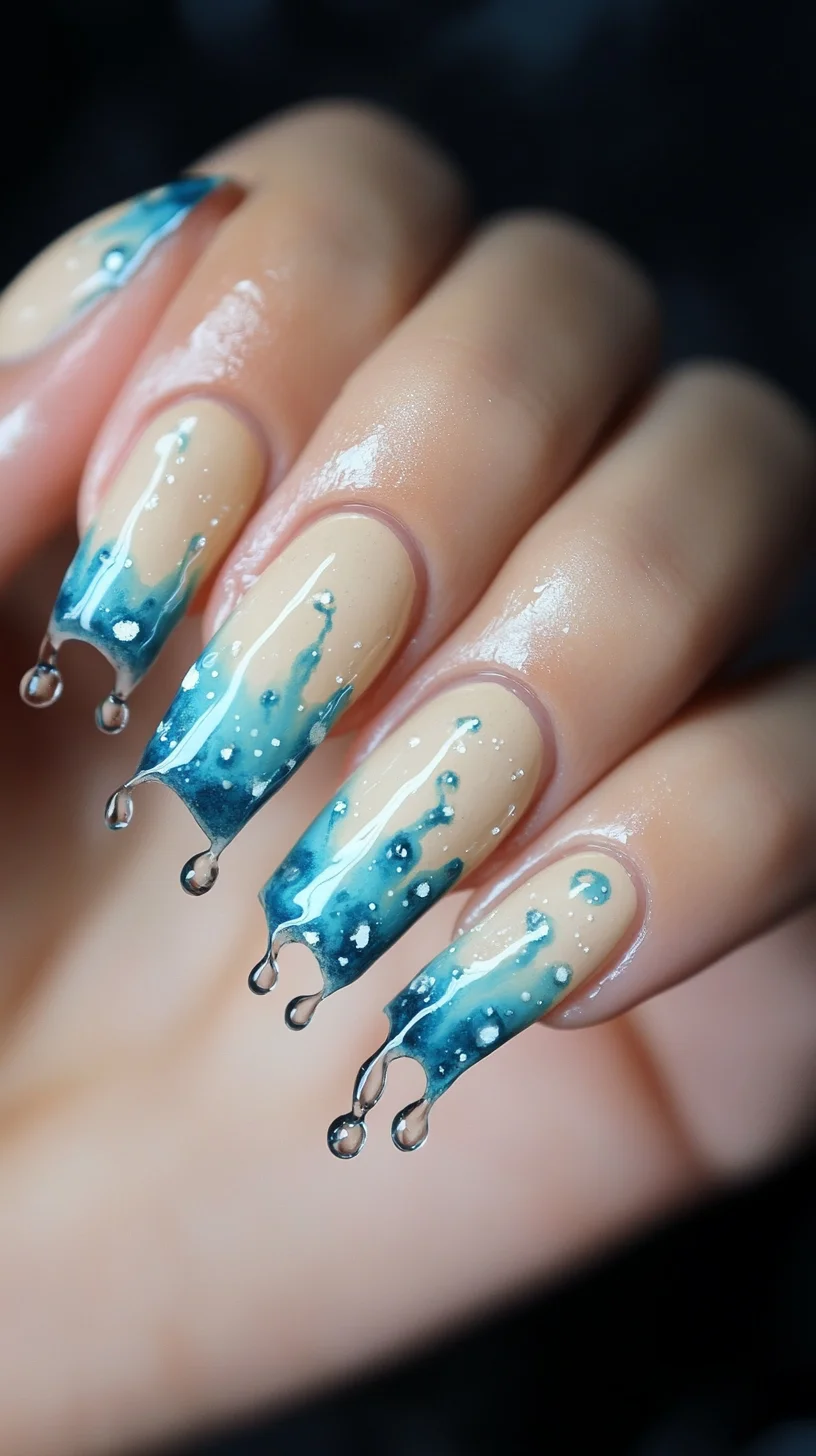 Elevate Your Look with Trendy Dripping Ombre Nail Art