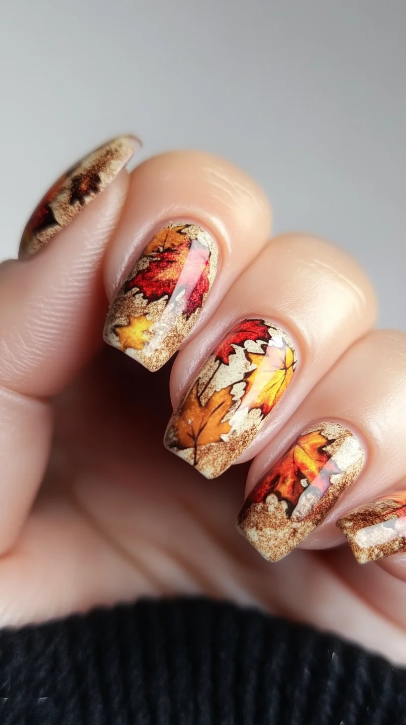 Embrace Autumn Elegance with Gorgeous Leaf-Inspired Nail Art