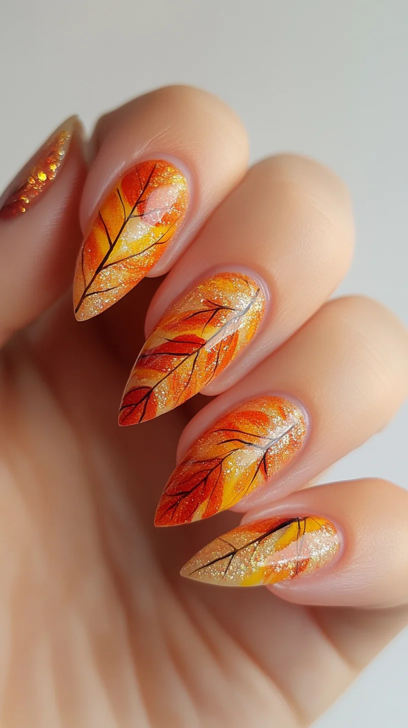 Embrace Autumn Vibes with Vibrant Leaf-Inspired Nails