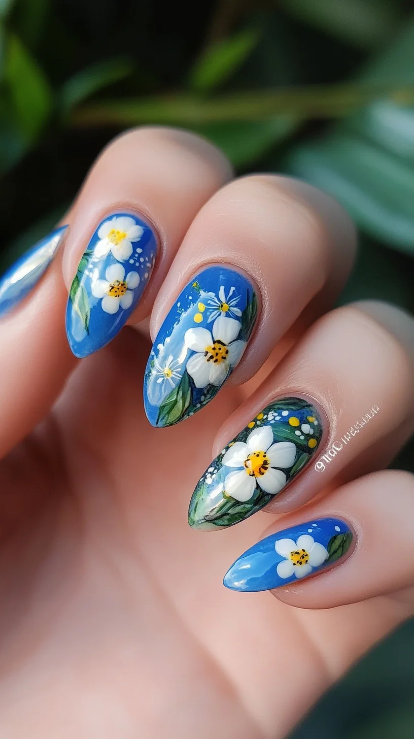 Embrace Nature with Elegant Floral Nail Art: A Spring-Inspired Mani