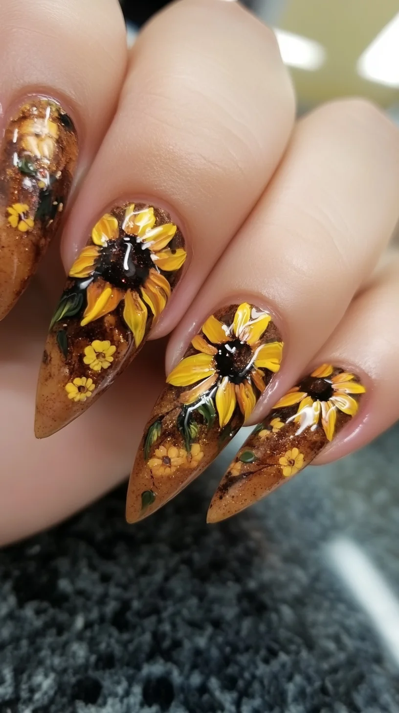 Embrace Nature’s Beauty: Stunning Sunflower Nail Art for a Floral Touch