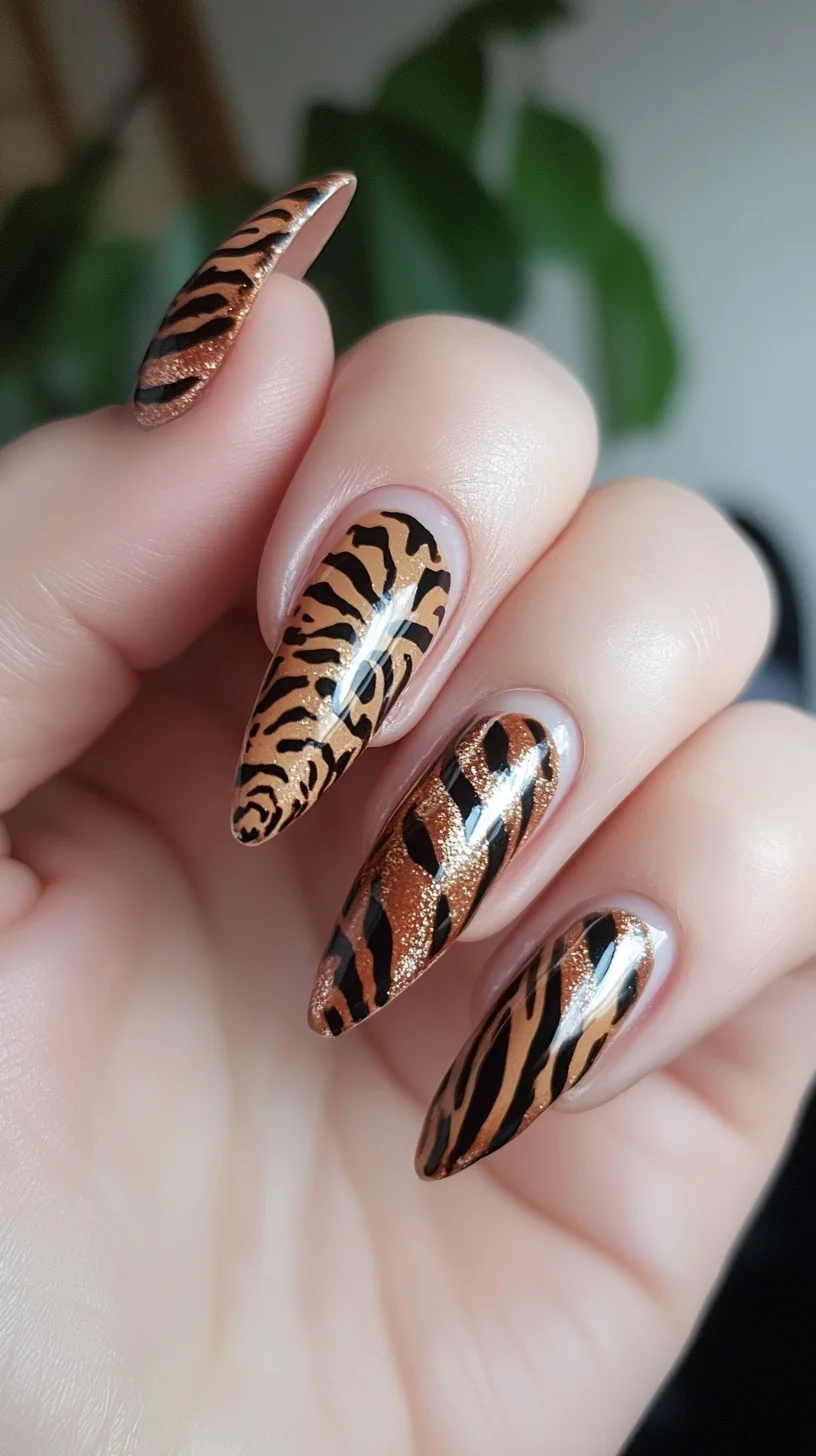 Fierce and Fabulous: Bold Tiger Print Nails for a Standout Look