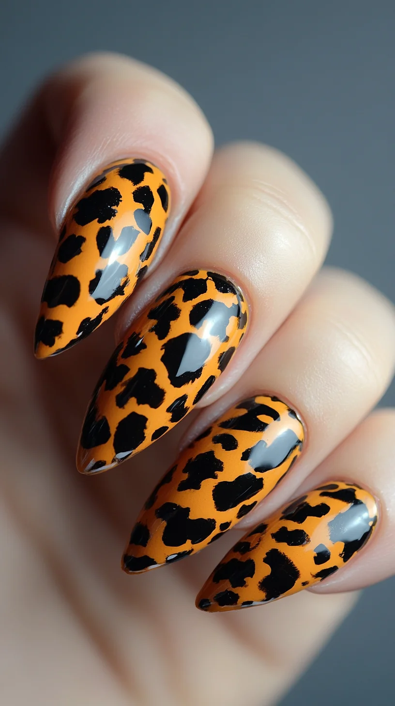 Fierce Leopard Print Nails: Bold and Trendy for Standout Style