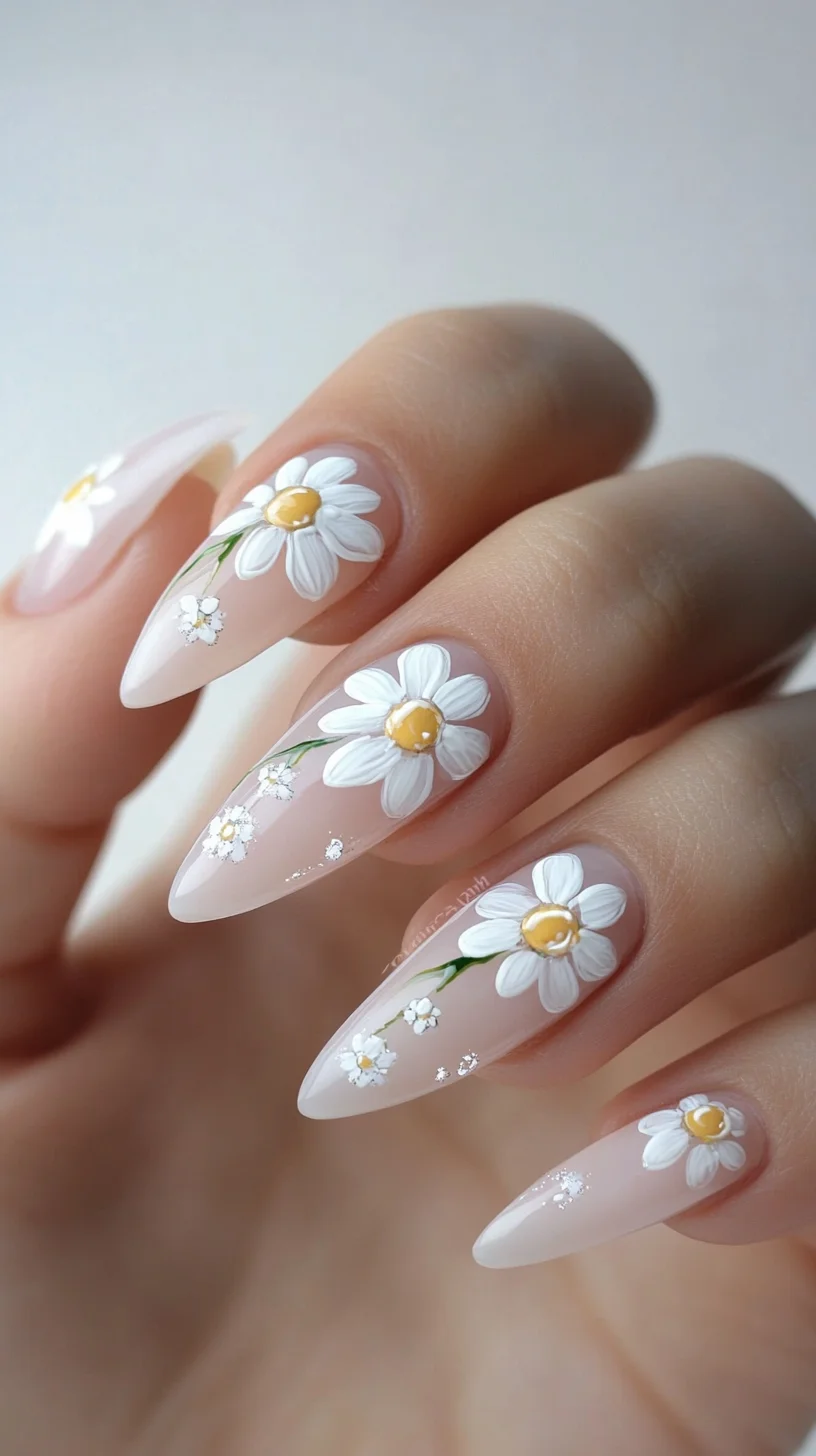 Floral Elegance: Embrace Nature with Stunning Daisy-Inspired Nail Art