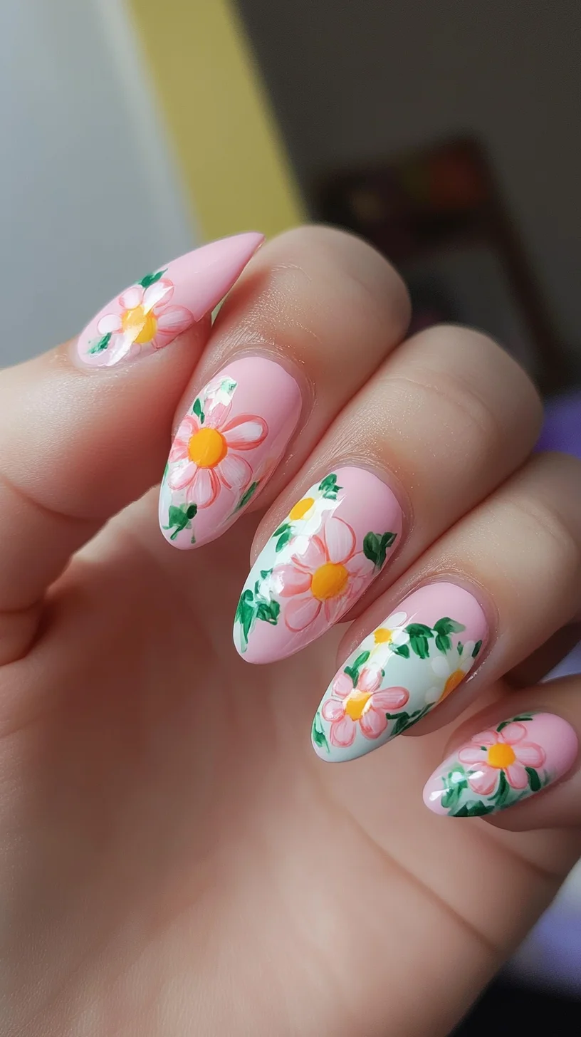 Floral Fantasy: Embrace the Elegance of Pastel Flower Nail Art