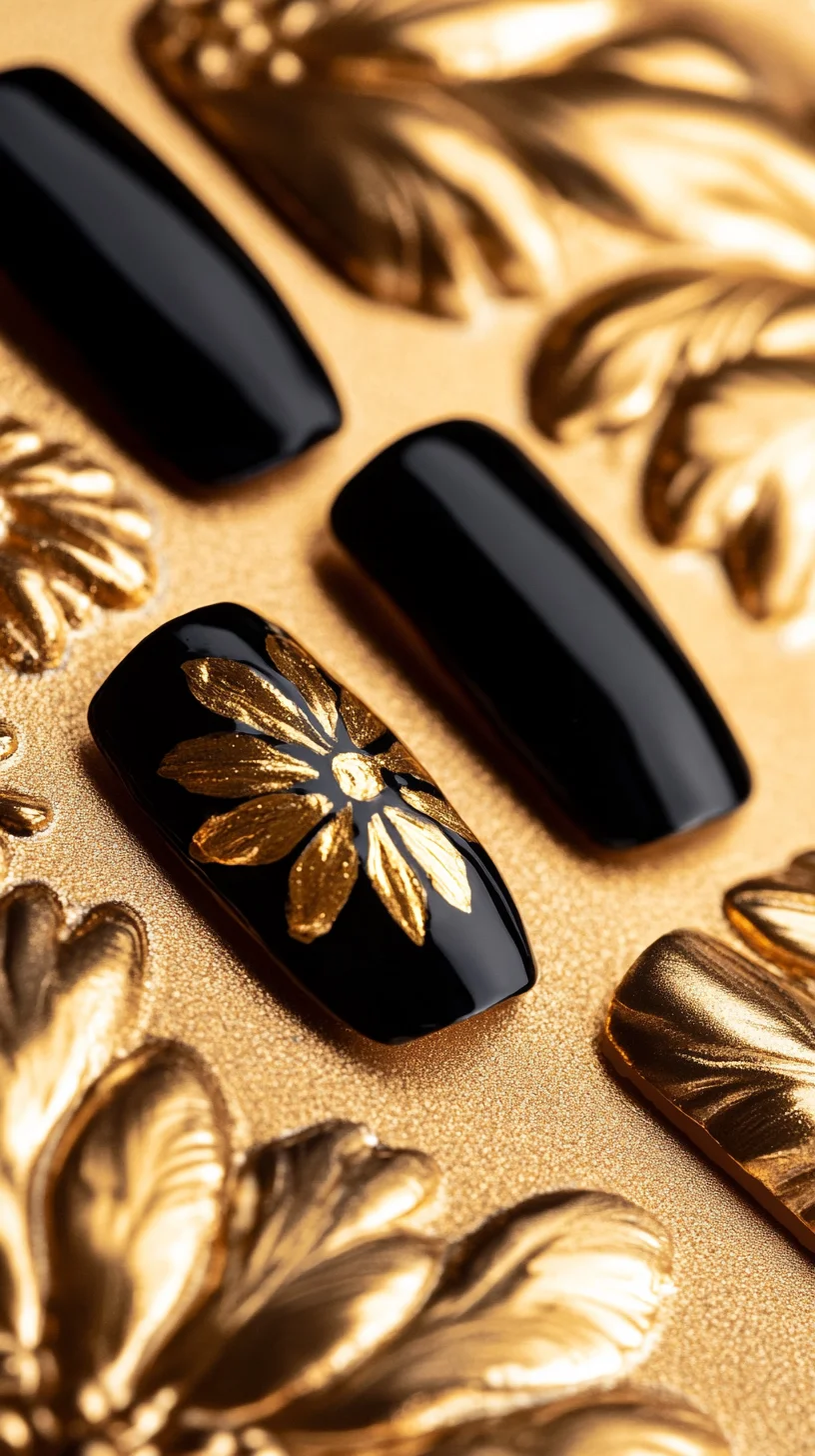 Glamorous Black and Gold Nail Art: A Stunning Statement for Any Occasion