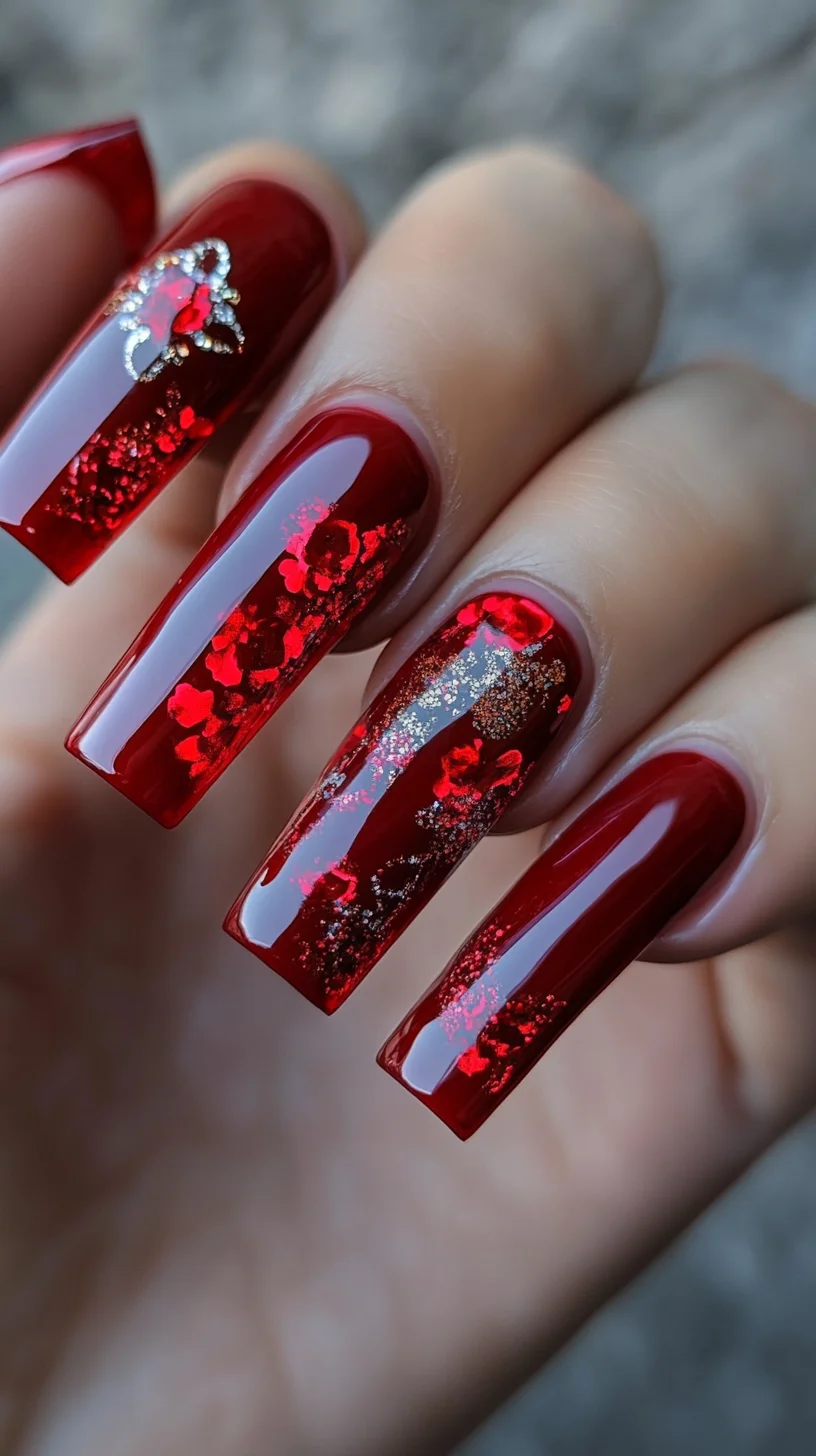 Glamorous Red Glitter Nails: A Striking Statement for Any Occasion