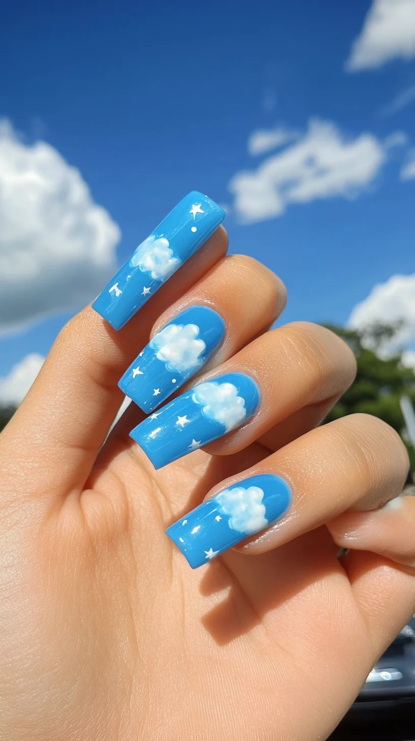 It seems you provided an image of nails rather than a hairstyle. Would you like me to create a catchy heading and description based on the nail design you've shown?