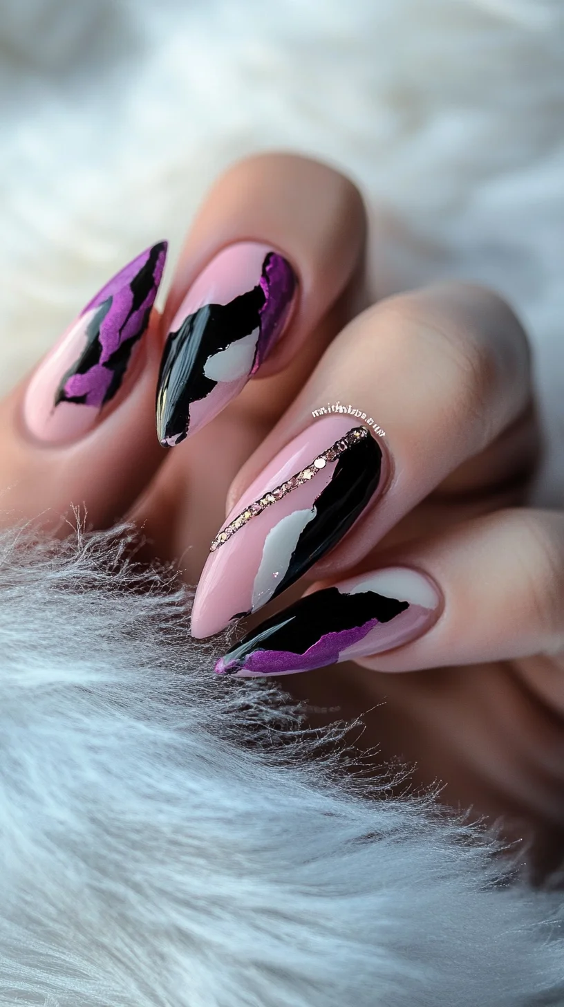 Striking Multi-Colored Stiletto Nails for Bold Self-Expression