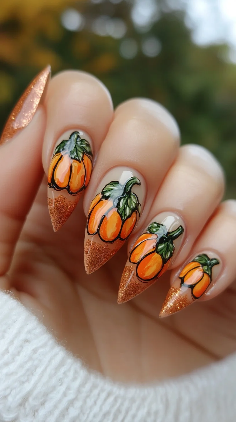 Trendy Pumpkin-Inspired Nail Art for a Seasonal Statement