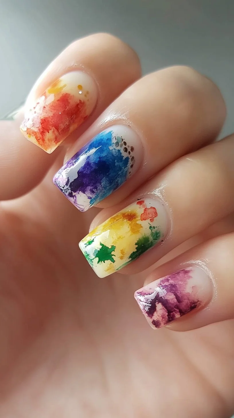 Vibrant Watercolor Nails: A Bold Expression of Creativity and Style