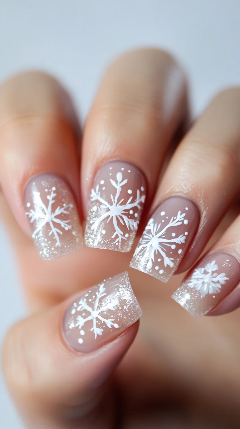 Winter Wonderland: Elegant Snowflake Nail Art for a Festive Touch